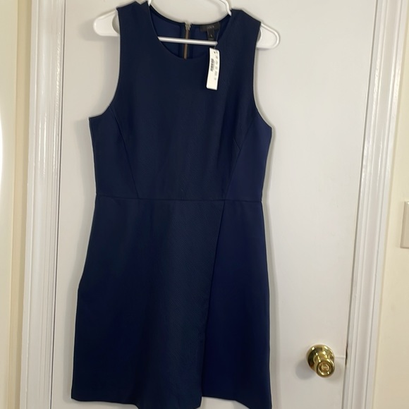 J.CREW Mesh wrap dress Navy Blue
Size 10 Sleeveless Scoop Neck C1949 NWT - Picture 7 of 10